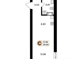 Продаю квартиру студию, 29.8 м2, Самара, Куйбышевский район