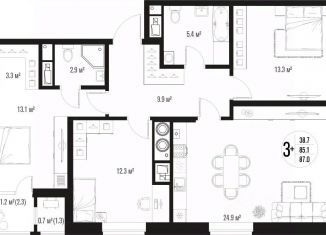 Продается 3-ком. квартира, 87 м2, Астраханская область