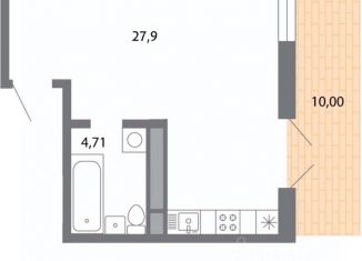Продажа квартиры студии, 35.61 м2, Рязань