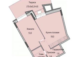Продается 1-комнатная квартира, 45.7 м2, Казань