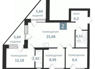 Продажа 4-комнатной квартиры, 89.82 м2, Калининградская область