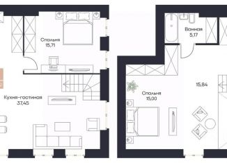Продажа трехкомнатной квартиры, 121.22 м2, Рязанская область