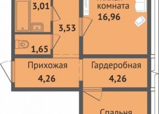 Продаю 2-ком. квартиру, 65.57 м2, Чебоксары, улица Богдана Хмельницкого, 133, Ленинский район