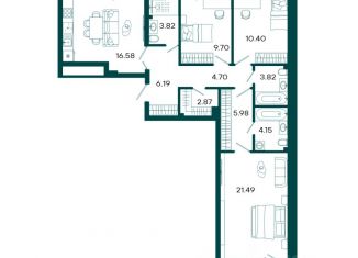 Продается 3-ком. квартира, 95.25 м2, Уфа, Советский район