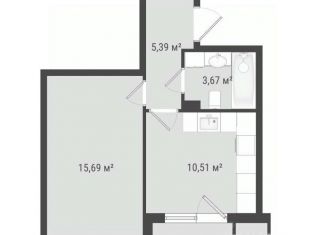 Продам 1-ком. квартиру, 38.1 м2, Удмуртия, улица Е.М. Кунгурцева, 45к1