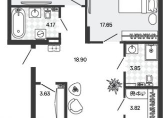 Продам 3-ком. квартиру, 108.99 м2, поселок Заозерье