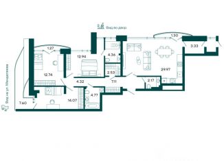 Продам 3-комнатную квартиру, 100.59 м2, Уфа, Советский район