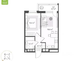 Продается 1-ком. квартира, 39.9 м2, Тверь