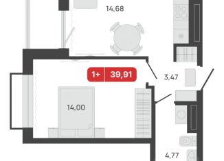 Продаю однокомнатную квартиру, 39.91 м2, Шадринск