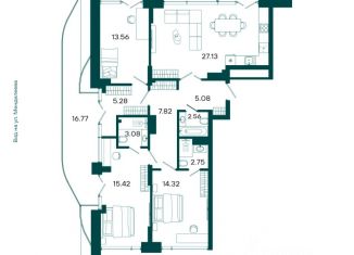 Продается 3-ком. квартира, 102.03 м2, Уфа, Советский район