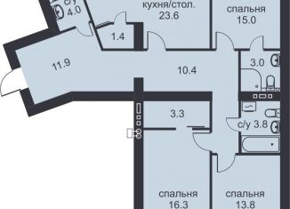 Продам трехкомнатную квартиру, 109.2 м2, Михайловск