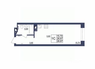 Продам квартиру студию, 29.55 м2, Уфа, Советский район, ЖК Космос, лит1