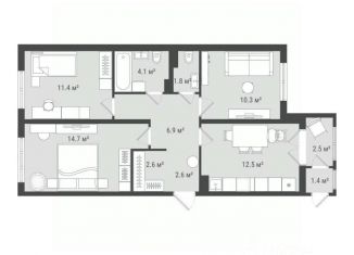 Продажа 3-комнатной квартиры, 69.4 м2, Ижевск, Индустриальный район