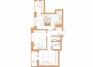 Продажа двухкомнатной квартиры, 60.2 м2, Тула, 2-й Клинской проезд, 8