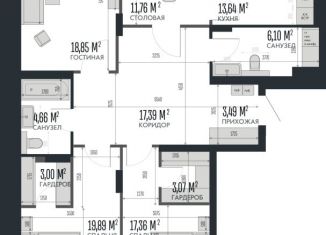 Продажа 4-комнатной квартиры, 121.97 м2, Барнаул, Октябрьский район, ЖК Опера Резиденс, БС3