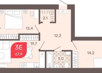 Продается 3-комнатная квартира, 67.9 м2, Чита