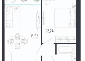 1-комнатная квартира на продажу, 71.56 м2, Тула