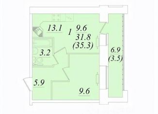 Продам 1-ком. квартиру, 35.3 м2, Вологодская область
