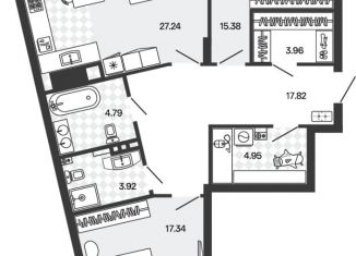 Продается двухкомнатная квартира, 95.4 м2, поселок Заозерье