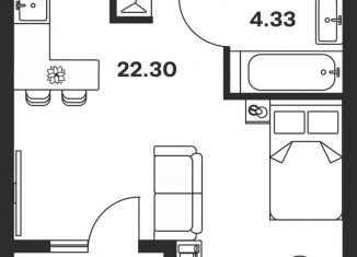 Продается квартира студия, 31.81 м2, Тула