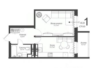 Продаю 1-комнатную квартиру, 39.8 м2, Татарстан