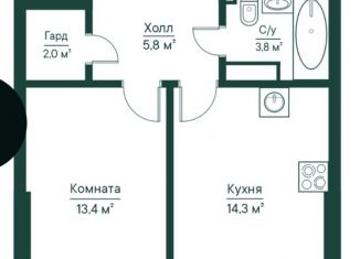 Продается 1-ком. квартира, 39 м2, Самара, метро Алабинская