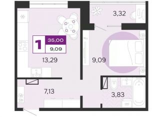 Продаю 1-ком. квартиру, 35 м2, Брянск, Советский район