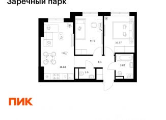 Продаю 2-ком. квартиру, 48.18 м2, деревня Новое Девяткино