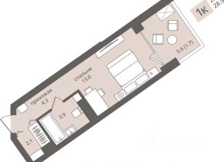 Продаю 1-ком. квартиру, 25 м2, Пионерский