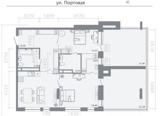 2-ком. квартира на продажу, 96.81 м2, Казань, Вахитовский район