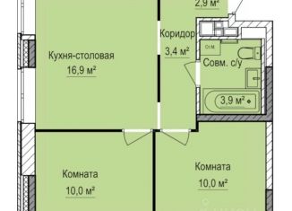 Двухкомнатная квартира на продажу, 47.9 м2, Ижевск, Устиновский район