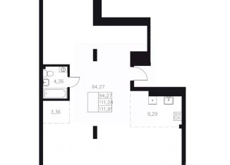 Продажа 1-ком. квартиры, 111.91 м2, Казань, Кировский район