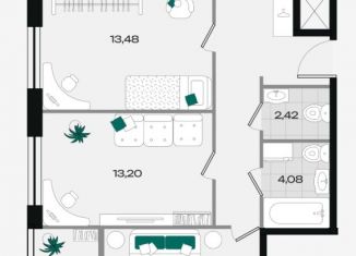 Трехкомнатная квартира на продажу, 85.86 м2, Краснодар, Прикубанский округ