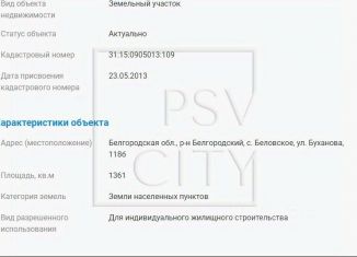 Продается участок, 14 сот., Белгородская область