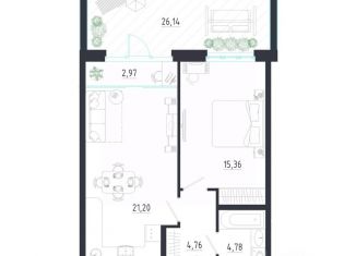 Продается 1-ком. квартира, 75.21 м2, Тула