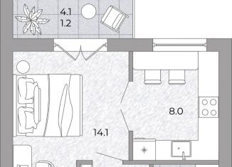 Продам 1-комнатную квартиру, 29 м2, Калининградская область
