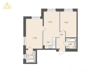 Продается 2-ком. квартира, 63.93 м2, Иркутск
