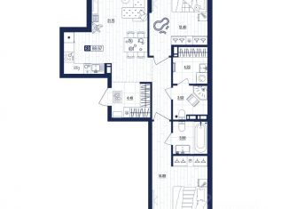Продается квартира, 69.67 м2, Тула
