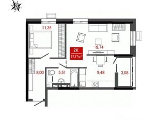 Продам 2-ком. квартиру, 57.17 м2, Приморский край