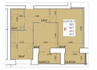 Продаю 2-ком. квартиру, 48 м2, Костромская область