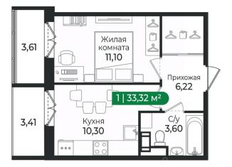 Продажа 1-ком. квартиры, 29.72 м2, Сертолово
