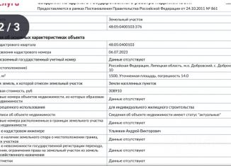 Продам земельный участок, 15 сот., Липецкая область, Раздольная улица, 10