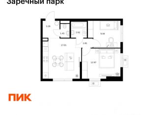 Продается 2-ком. квартира, 48.89 м2, деревня Новое Девяткино
