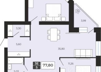 Продаю трехкомнатную квартиру, 77.8 м2, Архангельская область