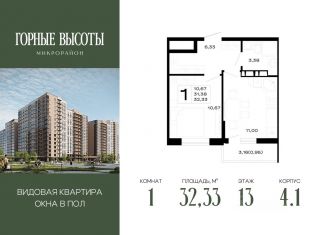 Продается однокомнатная квартира, 32.33 м2, Майкоп