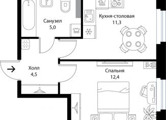 Однокомнатная квартира на продажу, 33.2 м2, Ленинградская область