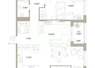 Продам 2-комнатную квартиру, 101.36 м2, Ленинградская область