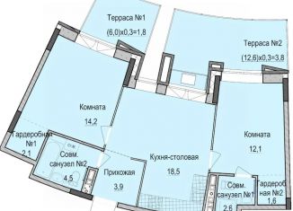 Двухкомнатная квартира на продажу, 65.1 м2, Казань, Приволжский район