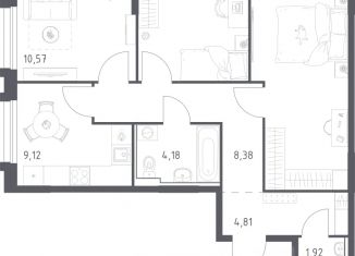 Продам 3-комнатную квартиру, 65.9 м2, Забайкальский край