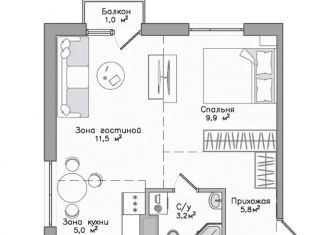 Продам 2-комнатную квартиру, 36.4 м2, Сортавала